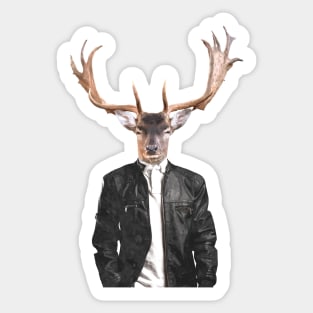 Fashionable Deer Illustration Sticker